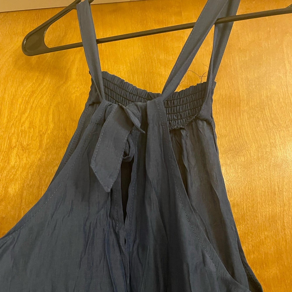 Blue halter sun dress. - Picture 2 of 2